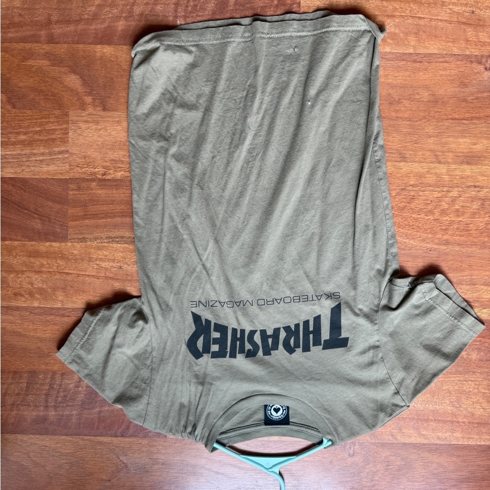Thrasher Tan Tee with Black Logo